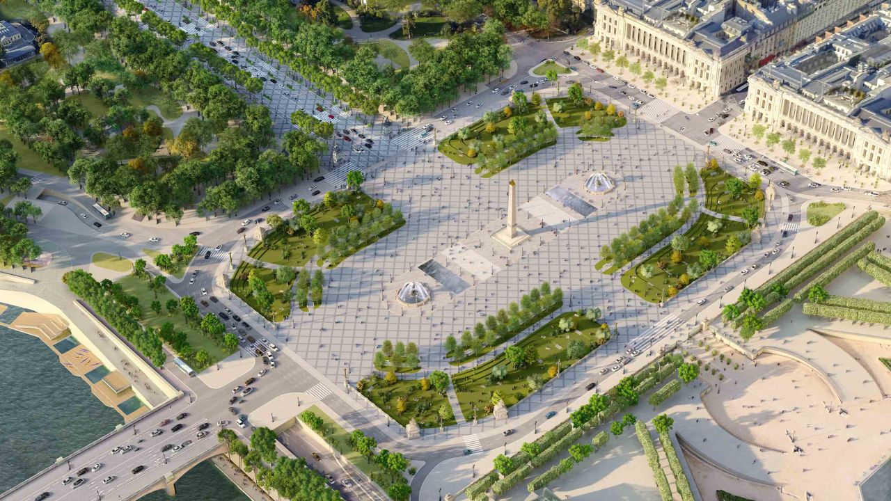 Place de la Concorde will also be rejuvenated.