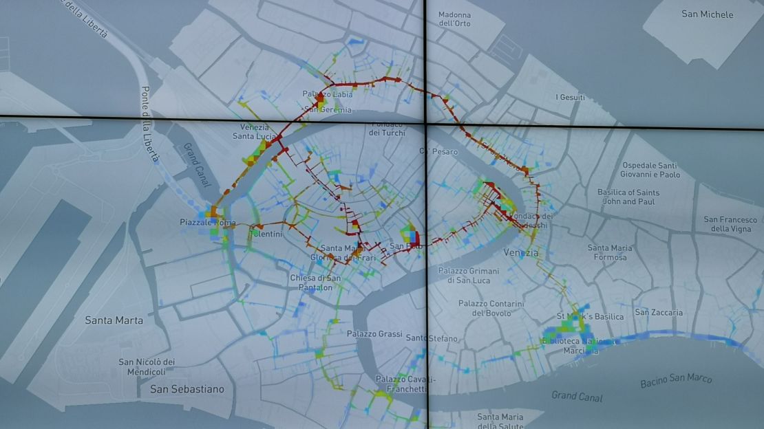 A simulation of the main thoroughfares taken around the city.