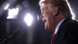 U.S. President Donald Trump speaks at a campaign rally for the Republican candidates for U.S. Senate at Dalton Regional Airport January 4, 2021 in Dalton, Georgia.