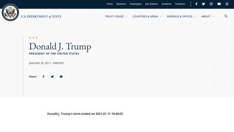 Trump state dept SCREENGRAB