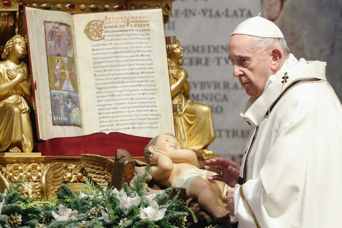 Pope Francis prayed for Biden to help build "a society marked by authentic justice and freedom.: