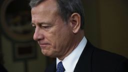 U.S. Supreme Court Chief Justice John Roberts leaves after day five of the Senate impeachment trial against President Donald Trump at the U.S. Capitol January 25, 2020 in Washington, DC. 