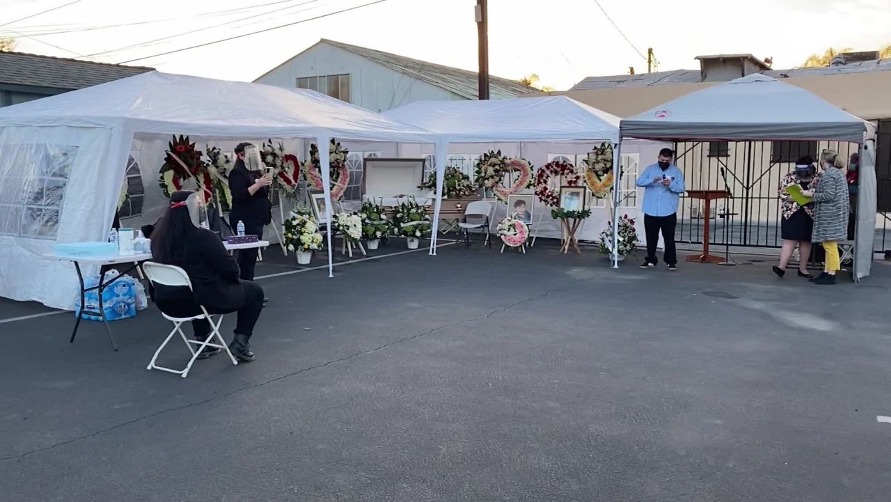 parking lot funeral