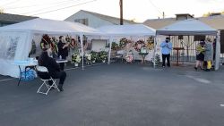 parking lot funeral