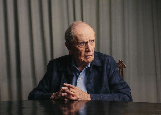 Bob Newhart is photographed at his home in Los Angeles in 2019.