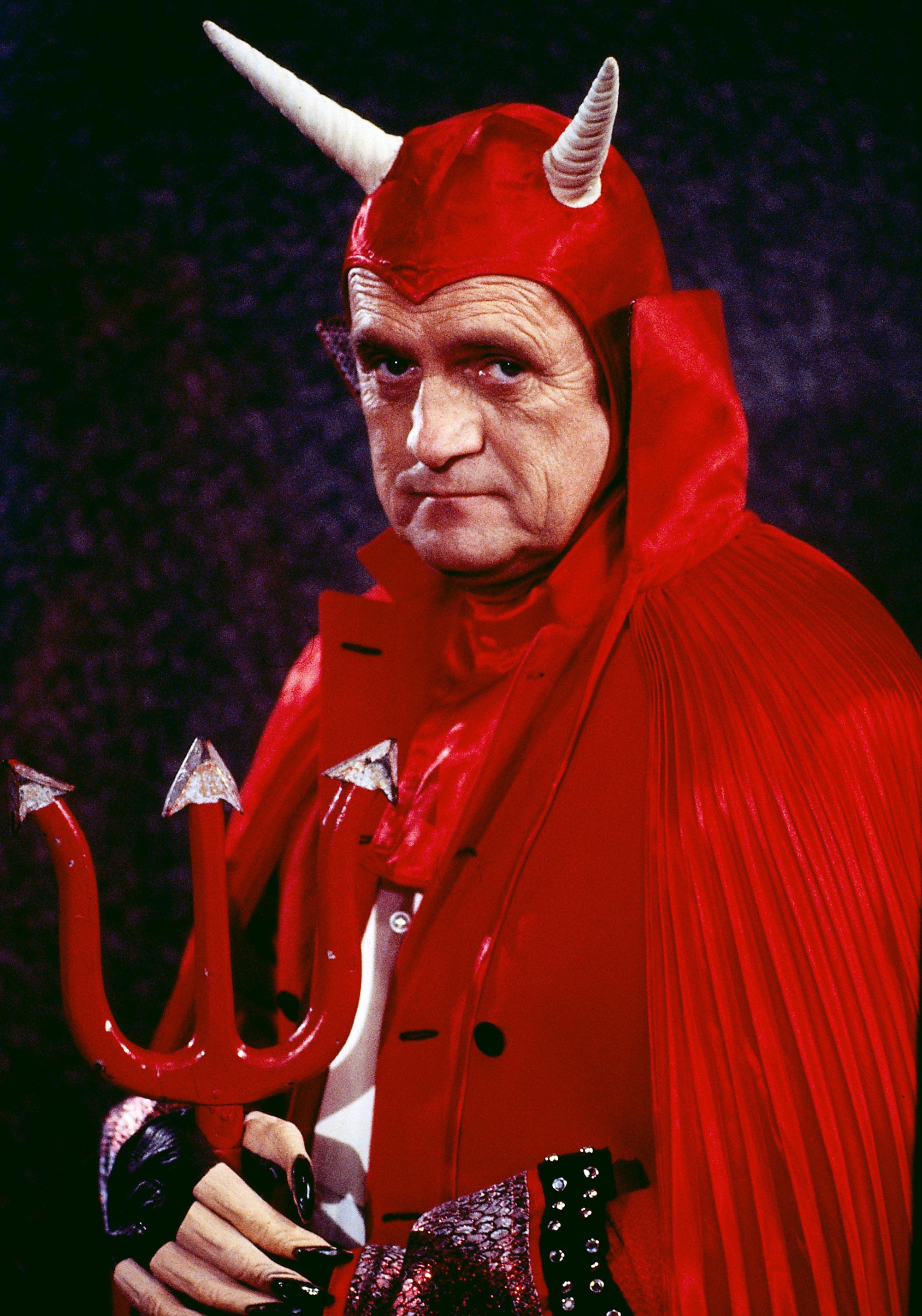 Newhart poses as a dour devil in 1978.