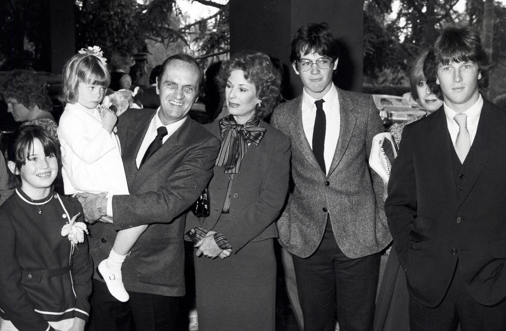 Newhart and family attend an Easter Sunday brunch in Los Angeles in 1982.