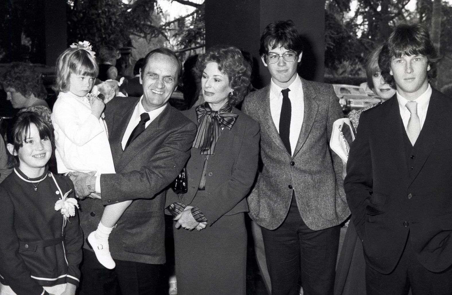 Newhart and members of his family attend an Easter Sunday brunch in Los Angeles in 1982. Newhart and his wife, Ginnie, had four children: Robert, Timothy, Jennifer and Courtney.