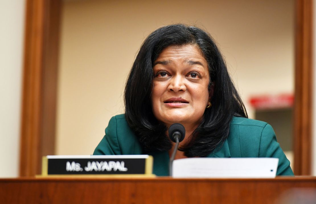 Rep. Pramila Jayapal of Washington speaks during a hearing in July on Capitol Hill.