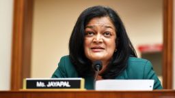 WASHINGTON, DC - JULY 29: Rep. Pramila Jayapal, D-WA, speaks during the House Judiciary Subcommittee hearing on Antitrust, Commercial and Administrative Law on Online Platforms and Market Power in the Rayburn House office Building, July 29, 2020 on Capitol Hill in Washington, DC. (Photo by Mandel Ngan-Pool/Getty Images)