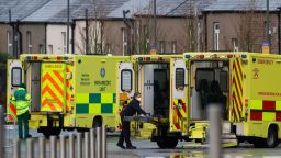 Paramedics and ambulances at the Mater Hospital in Dublin 
