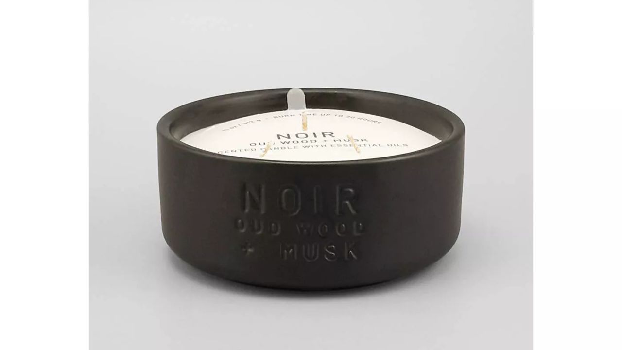Project 62 Ceramic Jar Oud Wood & Must  3-Wick Candle Noir