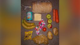 Images of free school meals food parcels have been circulating online.