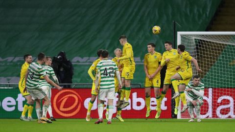 David Turnbull opens the scoring at Celtic Park.