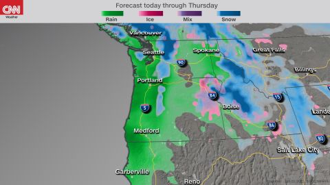Two to four inches of additional rainfall is possible for the Pacific Northwest