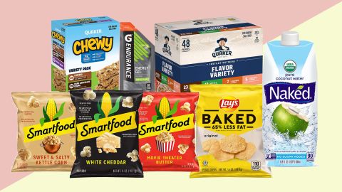 Snacks from Smartfood, Quaker and more