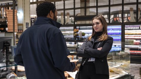 Chiwetel Ejiofor and Anne Hathaway in 'Locked Down.'