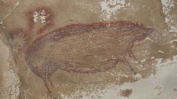 Dated pig painting at Leang Tedongnge