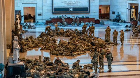 Hundreds of National Guard soldiers have been deployed to reinforce security at the US Capitol ahead of Inauguration Day.