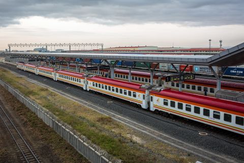 Designed to connect Kenya's main cities, and eventually neighboring nations, the Kenya Standard Gauge Railway is the <a href="https://edition.cnn.com/2017/05/31/africa/kenya-nairobi-railway/index.html" target="_blank">largest infrastructure project </a>undertaken by Kenya since it gained independence in 1963. <br /><br />Construction of the first 300-mile (482 kilometer) section between the coastal city of Mombasa and Kenya's capital, Nairobi, was completed in 2017. Traveling at an average speed of 74 miles (120 kilometers) per hour, the train journey between the two cities now takes just four hours instead of 12. The $3.8 billion project was built by Chinese construction company China Road and Bridge Corporation (CRBC), and 90% funded by China Exim Bank.