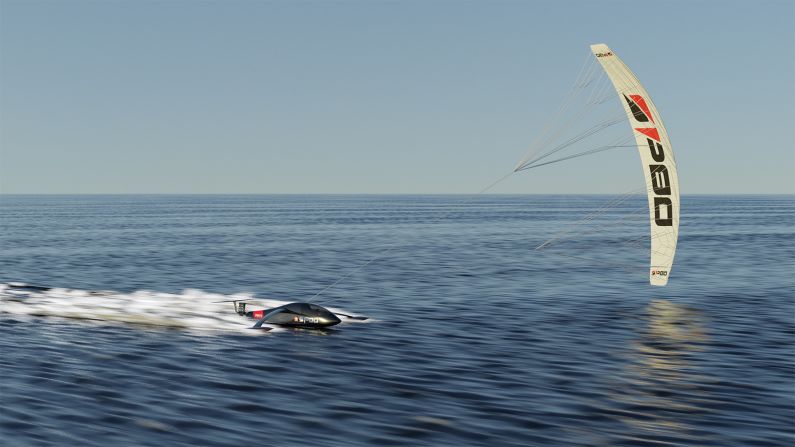 <strong>SP80 rendering: </strong>While similar in appearance to Syroco's concept, in this case the central capsule isn't lifted above the water but skims the surface. 