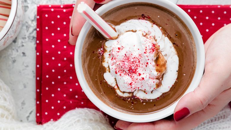 Amanda Biddle of Striped Spatula's Peppermint Hot Chocolate 