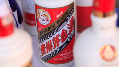 Bottles of Kweichow Moutai liquor for sale at a store in Anyang city, central China's Henan province, on October 29, 2018.  