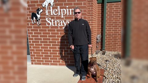 Bryan Kendall used some of his stimulus money to help staff at the animal shelter where he and his wife volunteer.