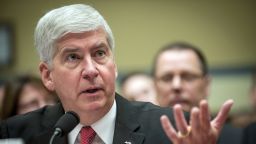 Gov. Rick Snyder testifies during a House Oversight and Government Reform Committee hearing in Washington, DC on March 17, 2016. 