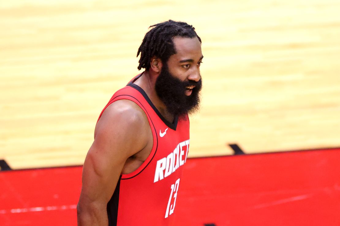 Harden in action for the Rockets against the Lakers on January 10. 