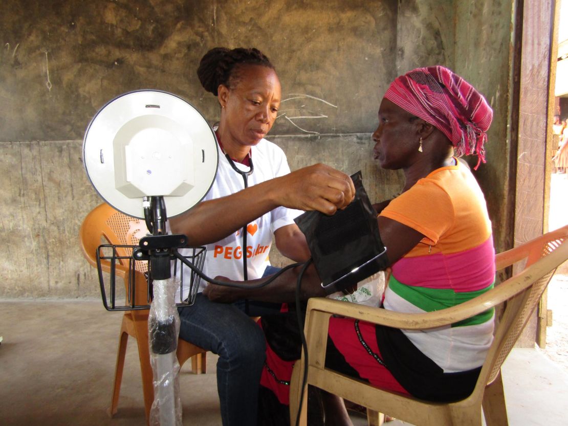 Providing solar power to off-grid clinics enables refrigeration as well as other medical procedures. 