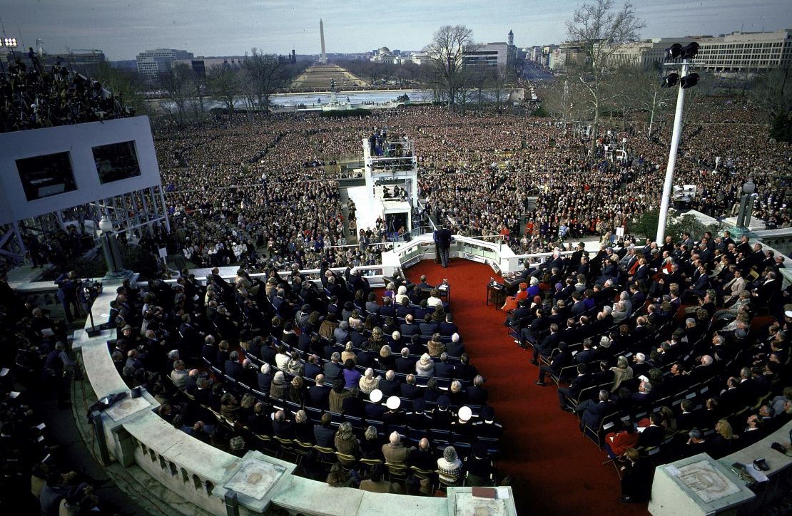Overview of Ronald Reagan inauguration 1981. 