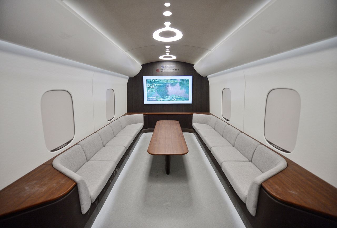 One possible interior for the new Maglev train.