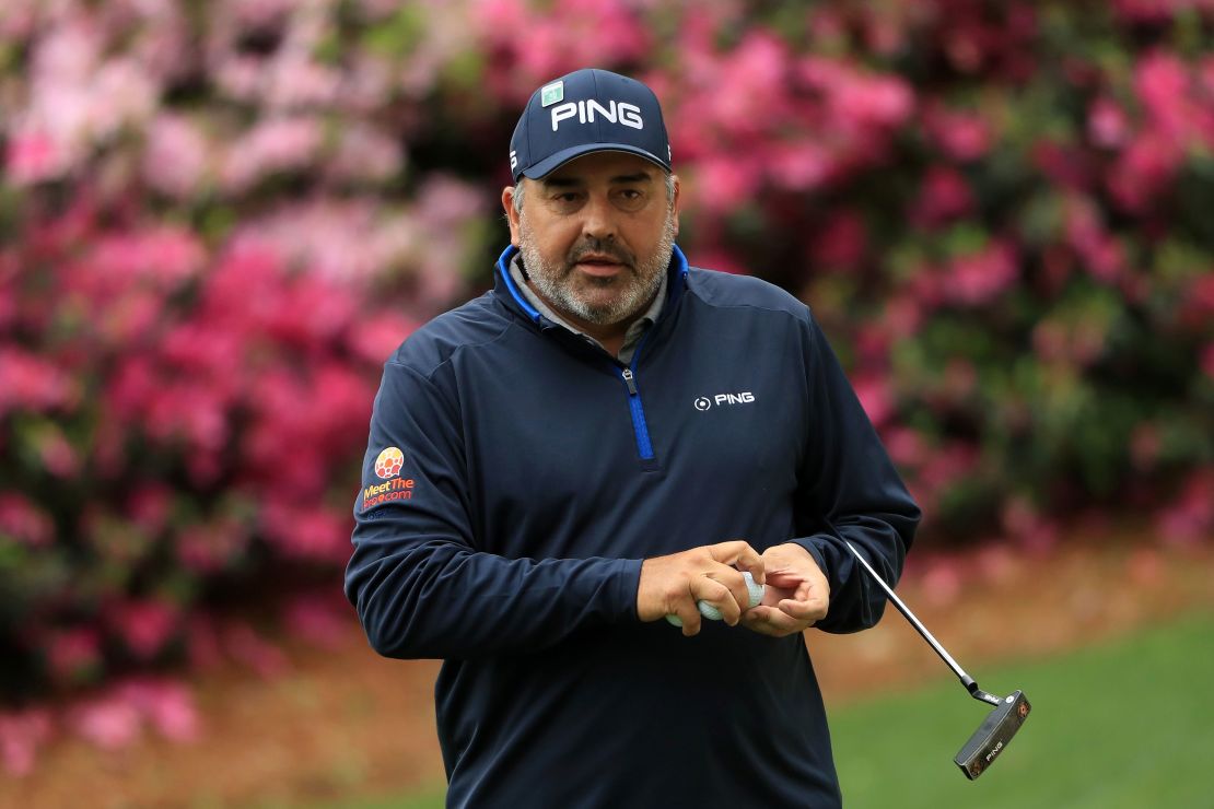 Angel Cabrera during a practice round prior to the start of the 2018 Masters.