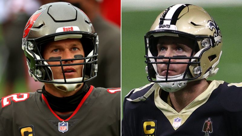 Drew Brees, Tom Brady provide historic backdrop to Saints and