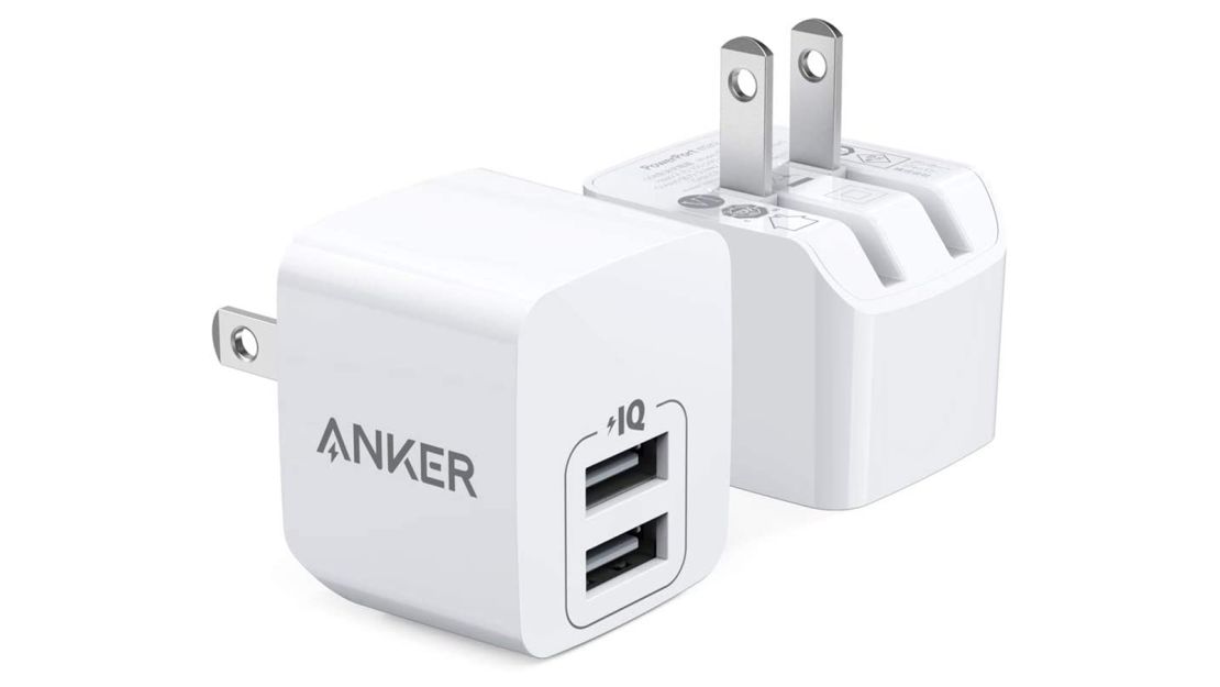 Anker USB Dual-Port 12-Watt Wall Chargers, 2-Pack