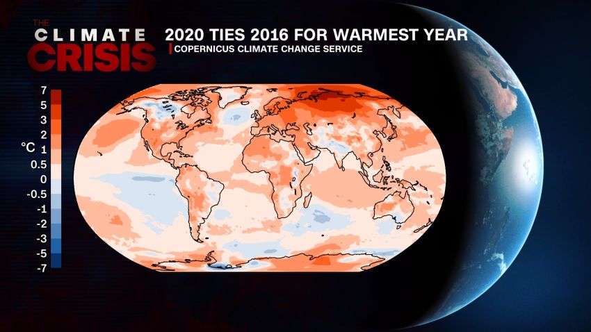 climate 2020 ties for warmest year 01172021