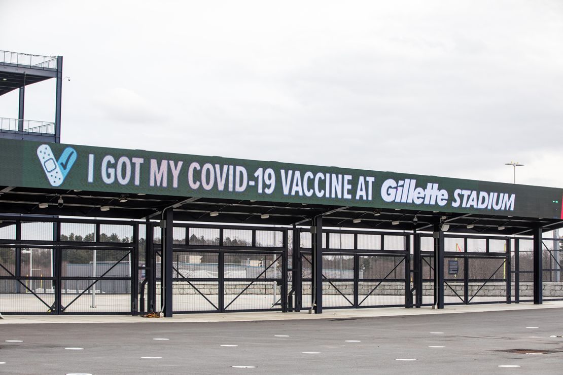 First responders and health care workers will be first to recieve vaccinations at Gillette Stadium in Foxborough, Massachusetts. 