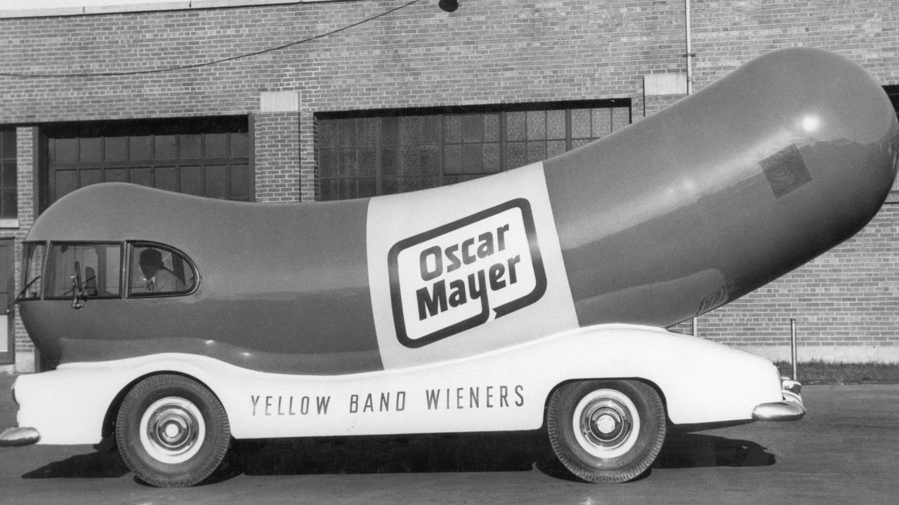 This Oscar Mayer Weinermobile drove around in the 1950s.