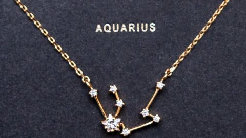 Brooklyn Tag Aquarius Sign Constellation Necklace