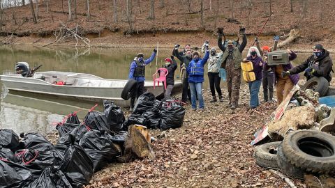 Keep the Tennessee River Beautiful and the Johnsonville State Historic Park rid the river of 9,208 pounds of trash over the course of three days.