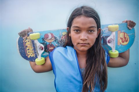 <strong>Kekai, 12: </strong>"I love the speed when I skate. I feel very alive and present. Feeling fluid and going fast is fun."