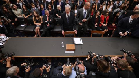 Former special counsel Robert Mueller arrives before testifying to the House Judiciary Committee about his report on Russian interference in the 2016 presidential election. 