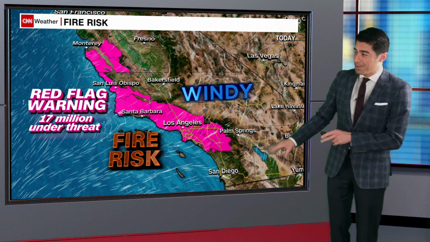 daily weather forecast california fire threat strong winds snow_00003520.png