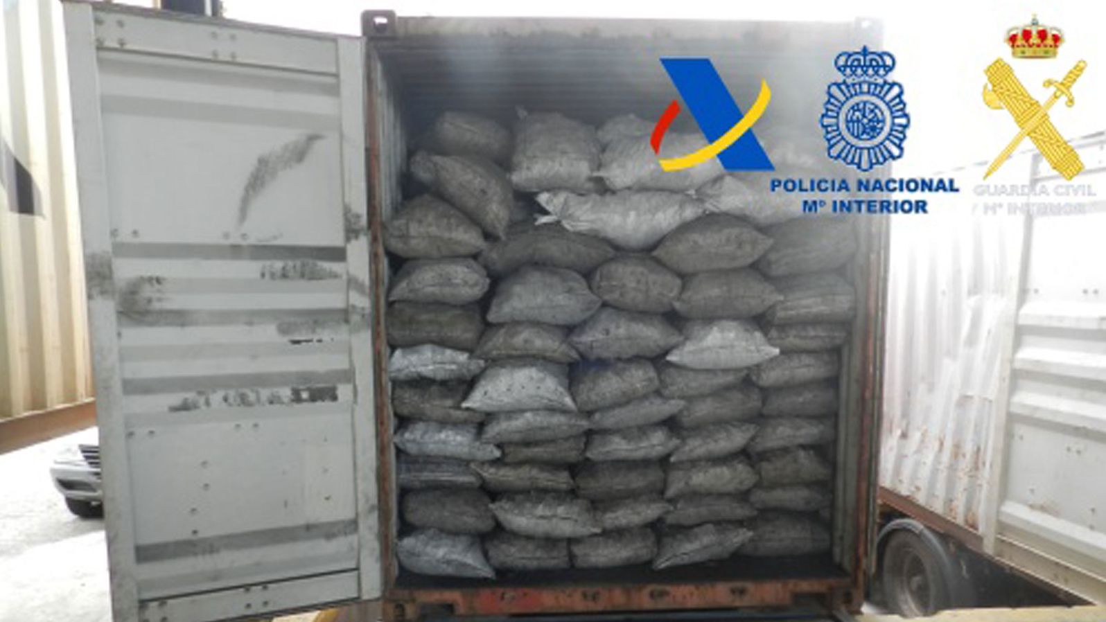 The drugs were hidden inside a container of charcoal sent from Paraguay.