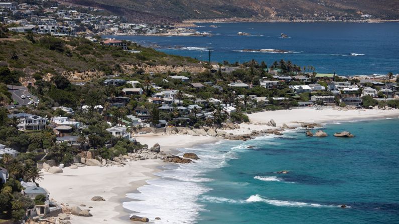 <strong>Access denied: </strong>South African President Cyril Ramaphosa announced the closure of many the country's beaches in December. 