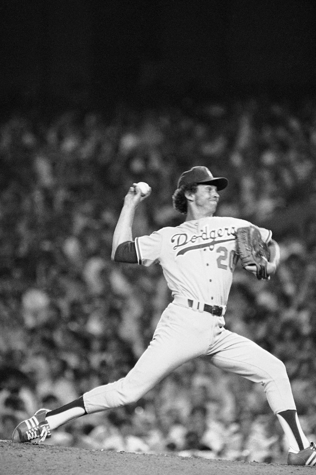 This July 20, 1977, file photo shows American League pitcher Don Sutton of the Los Angeles Dodgers in the 48th All-Star Game in New York. 