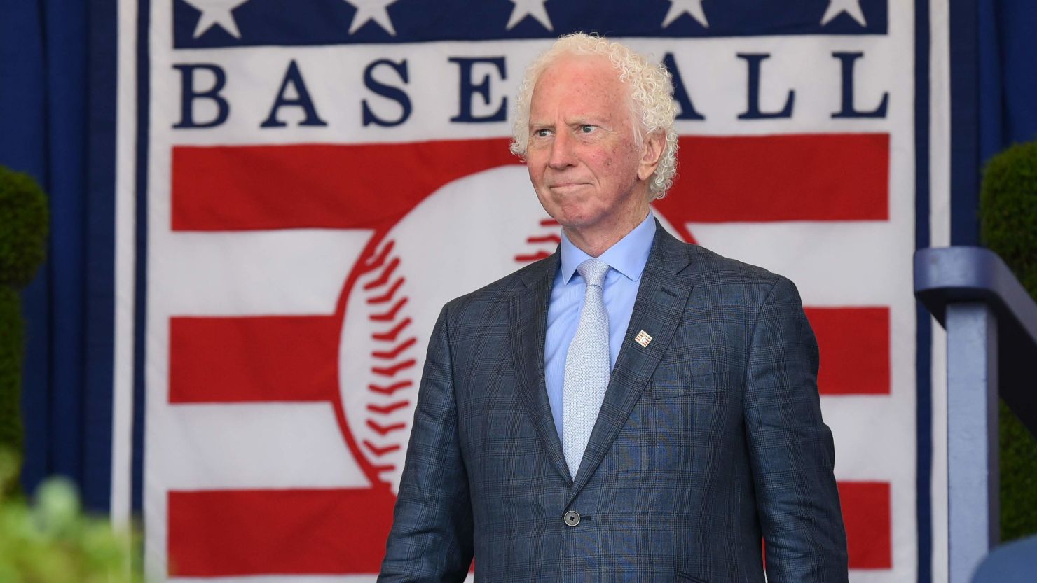 Hall of Famer Don Sutton is introduced during the Baseball Hall of Fame induction ceremony at the Clark Sports Center on July 29, 2018 in Cooperstown, New York.  