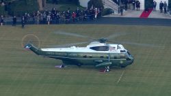trump leaves white house chopper
