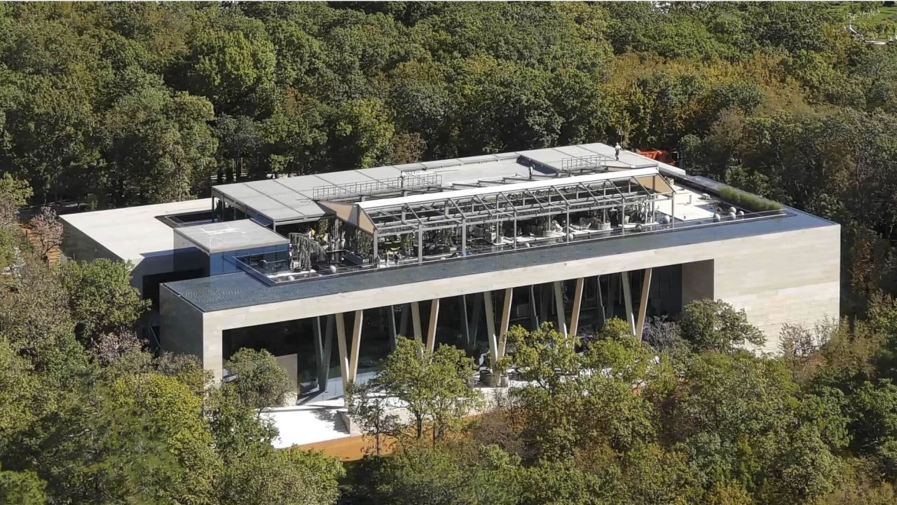 The estate contains a 2,500-square-meter greenhouse according to drone videos shot by FBK.